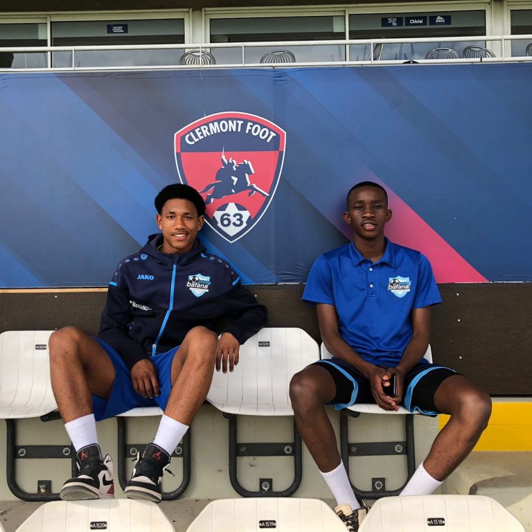 Liqhawe and Donay from Young Bafana visiting the premises of Clermont in France