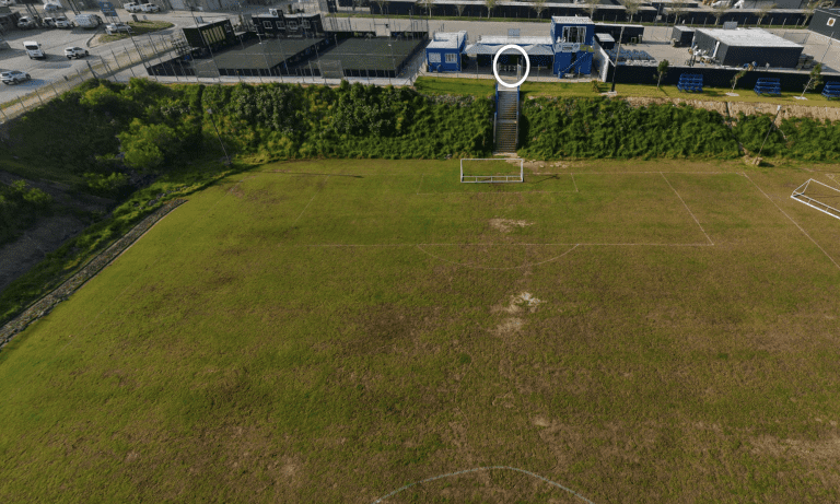 Aerial view of Young Bafana's Field 1