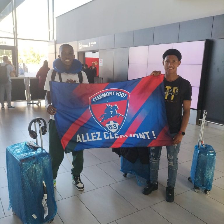 The YB players have arrived in France before going to training at Clermont Foot 63